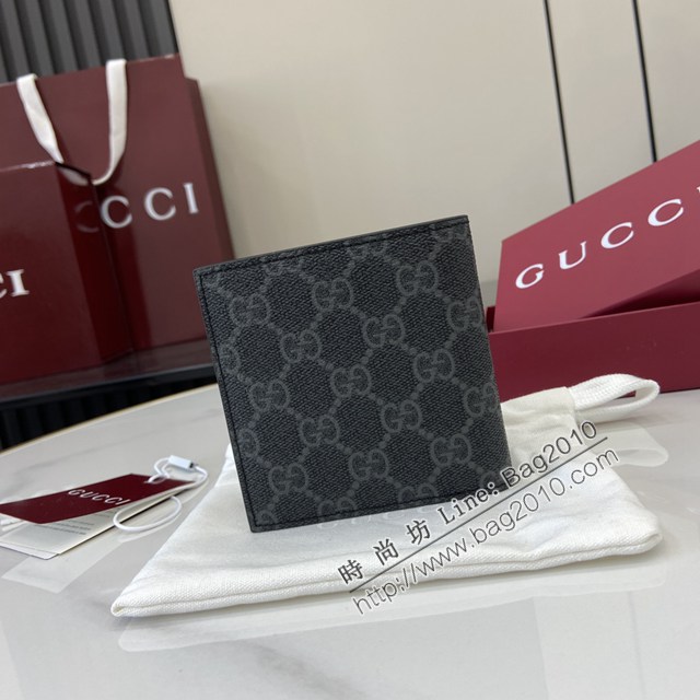 Gucci專櫃古馳最新款Emblem系列經典圖錢包男士短夾 jh2707型號：821206